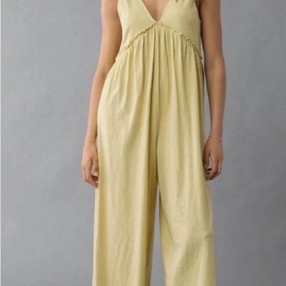 AE yellow jumpsuit - Picture 3 of 4
